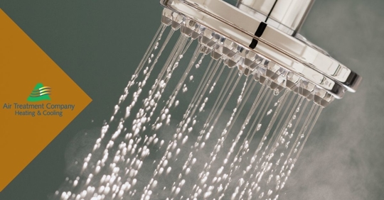hot water coming out of showerhead