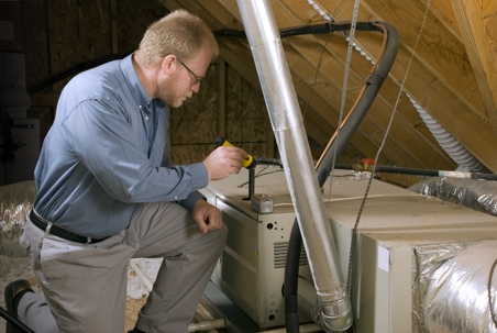 inspecting a furnace